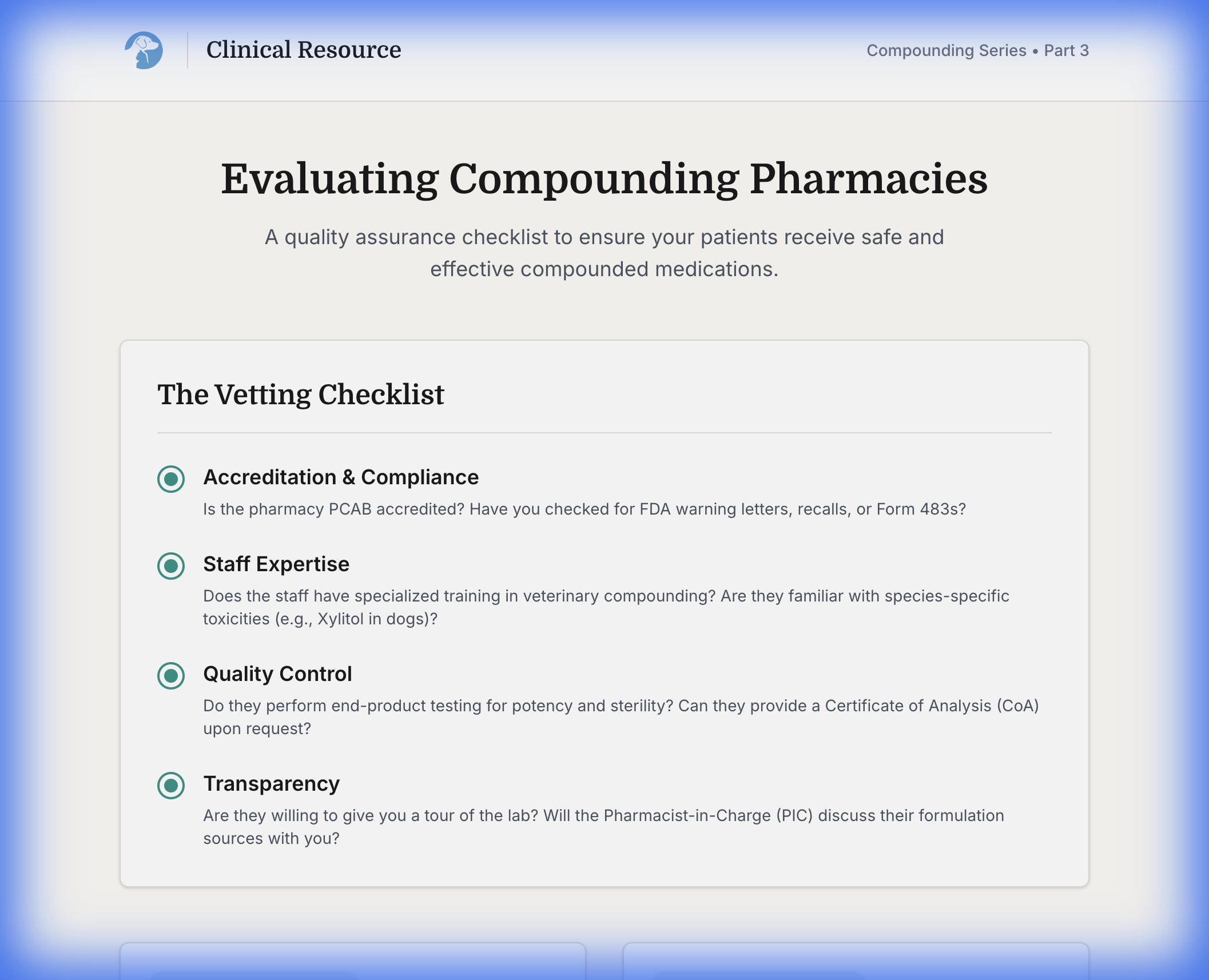Pharmacy Checklist Preview